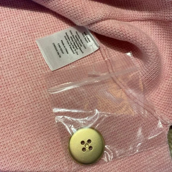 Talbots Knit Jacket Blazer Cotton Blend Single Button Blazer Shell Pink Size SP - Picture 8 of 11